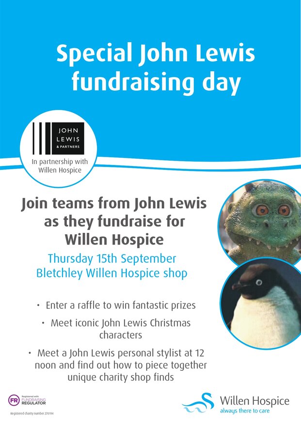 Image of Willen Hospice and John Lewis Partnership Fund raising event Sept 2022