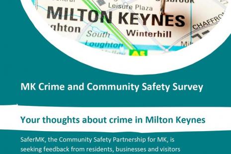 Image of a safer Milton Keynes Survey poster 2020