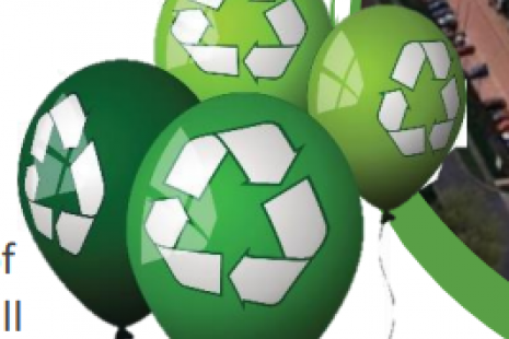 Image of balloons to celebrate 25 years of 25 recycling factory